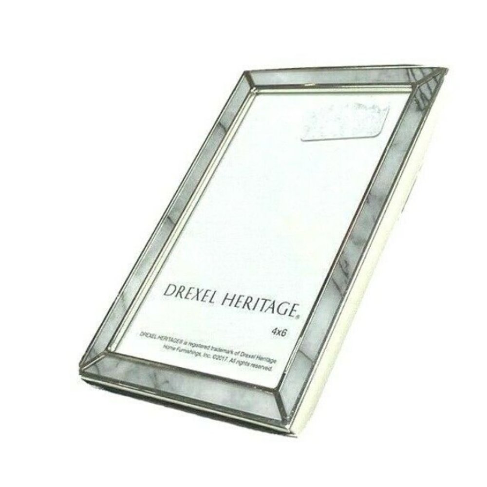 New Luxury Picture Frame White Gray Marble Gift